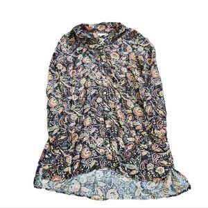 J Jill Intricate Detail Collared Blouse